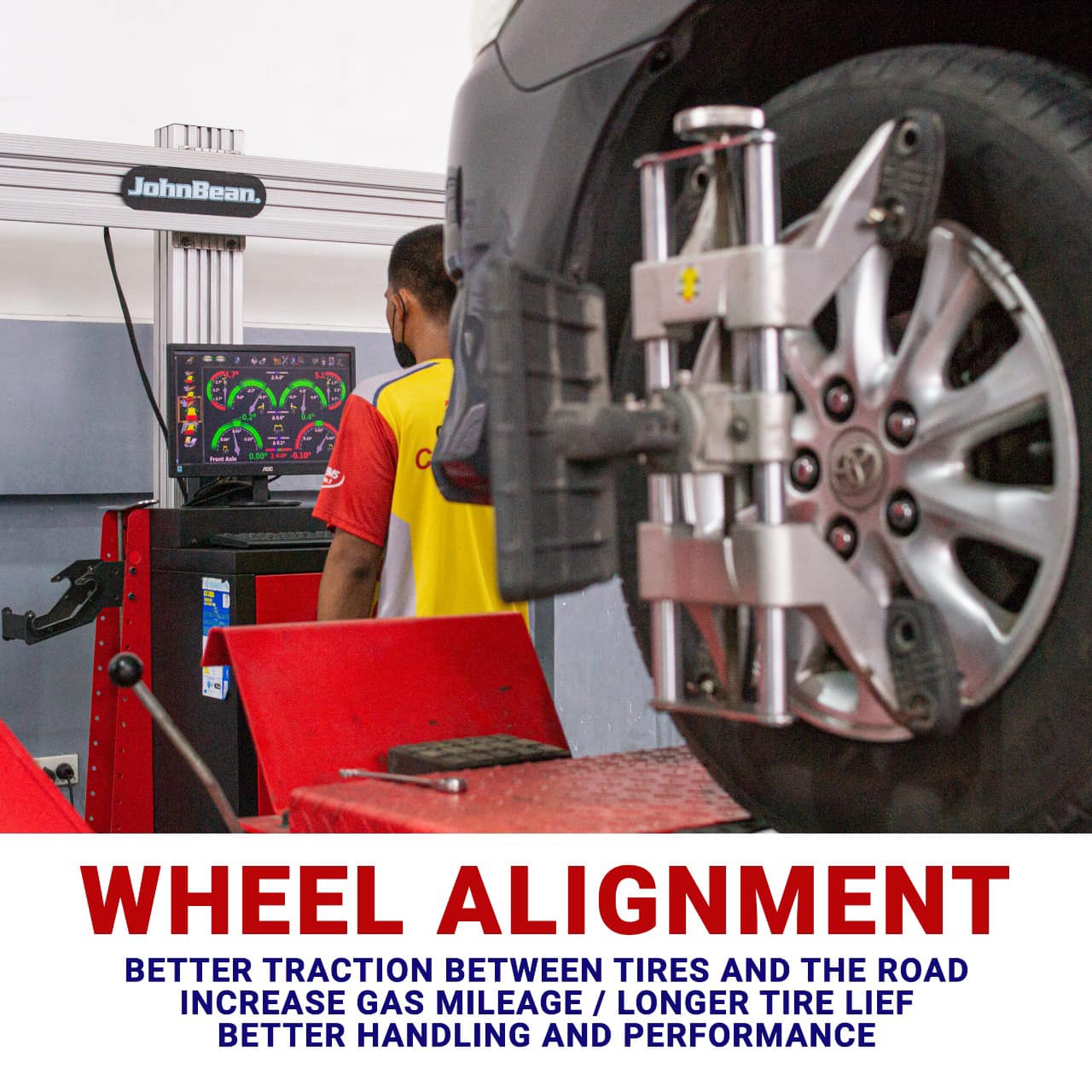 Car - The key to proper alignment is adjusting the angles of the tires ...