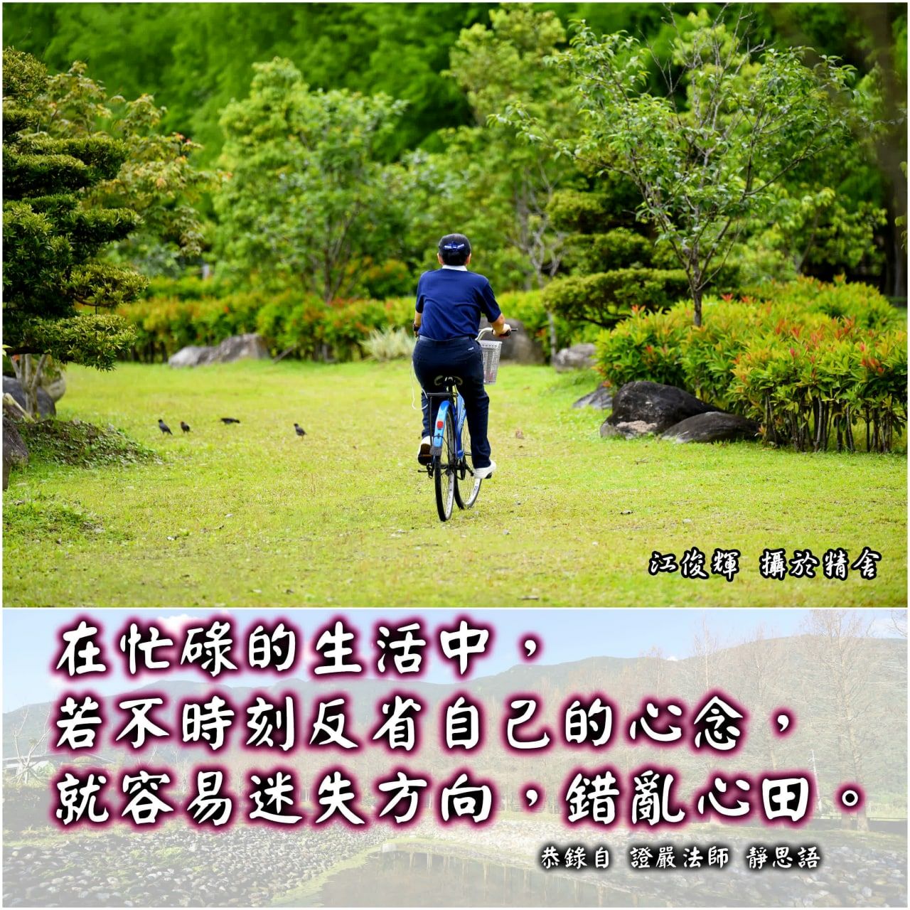 【錯亂心田】 在忙碌的生活中， 若不時刻反省自己的心念，... - 證嚴法師靜思語 靜思語分享會1966年