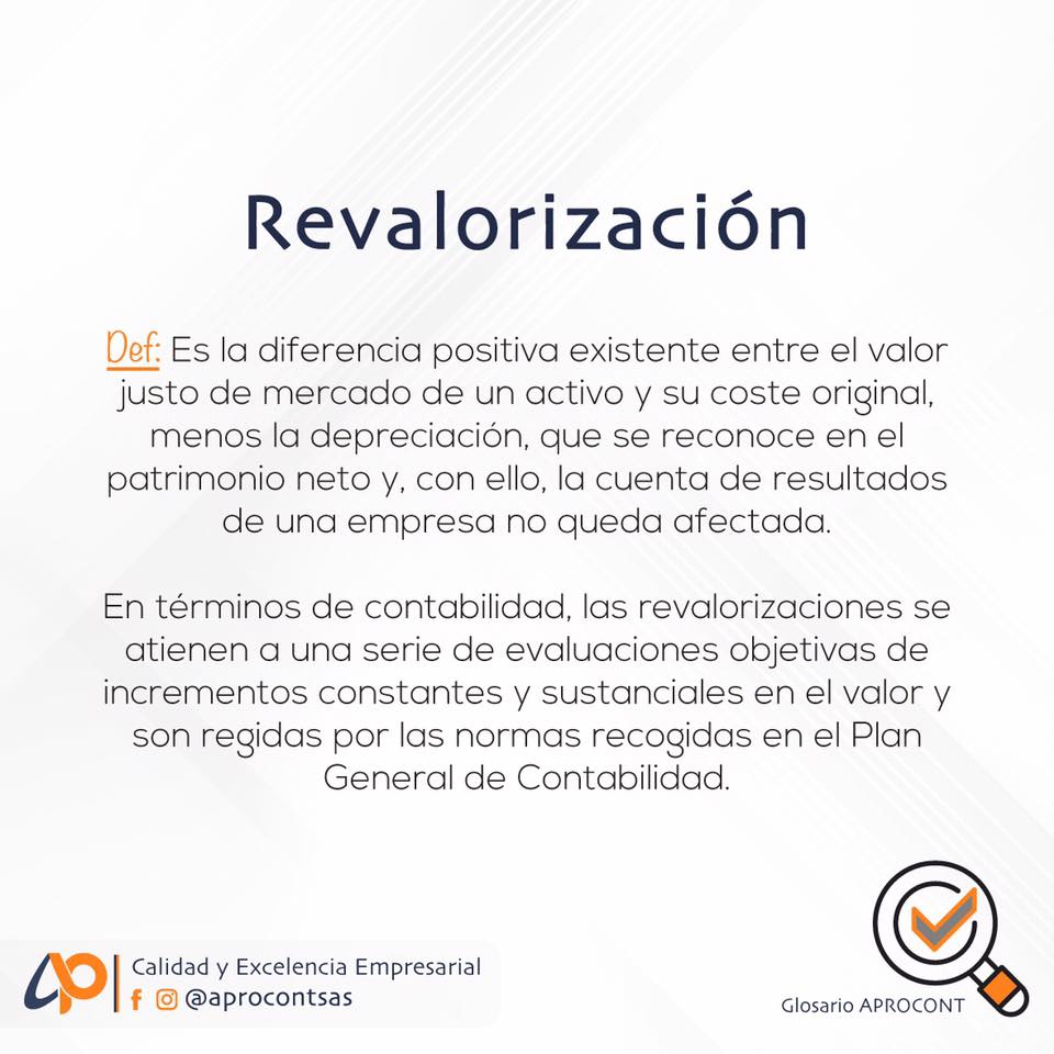 APROCONT - ¿Sabes que es la revalorización? Si no lo...