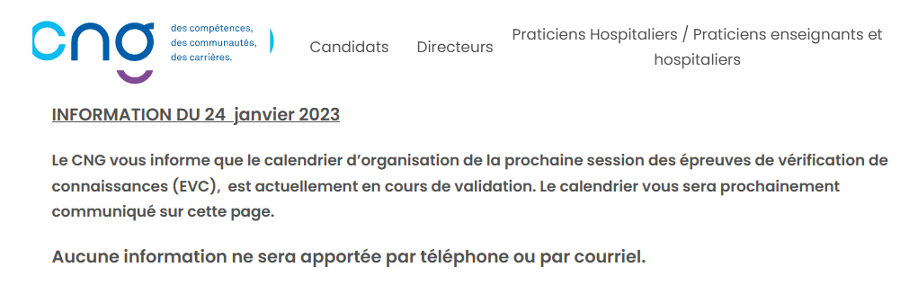 INFORMATION DU 24... - Préparation aux concours EVC | Facebook
