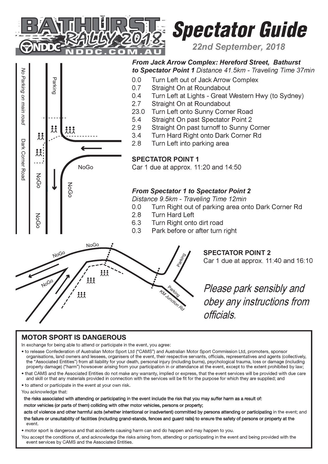 Rally NSW - The Spectator Instructions are now available...