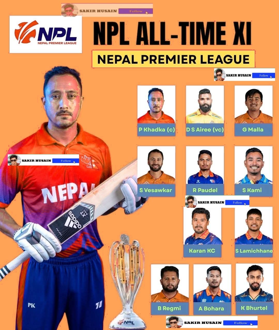 Sakir - NPL ALL-TIME XI TEAM NEPAL PREMIER LEAGUE #NPLT20 #NPL # ...