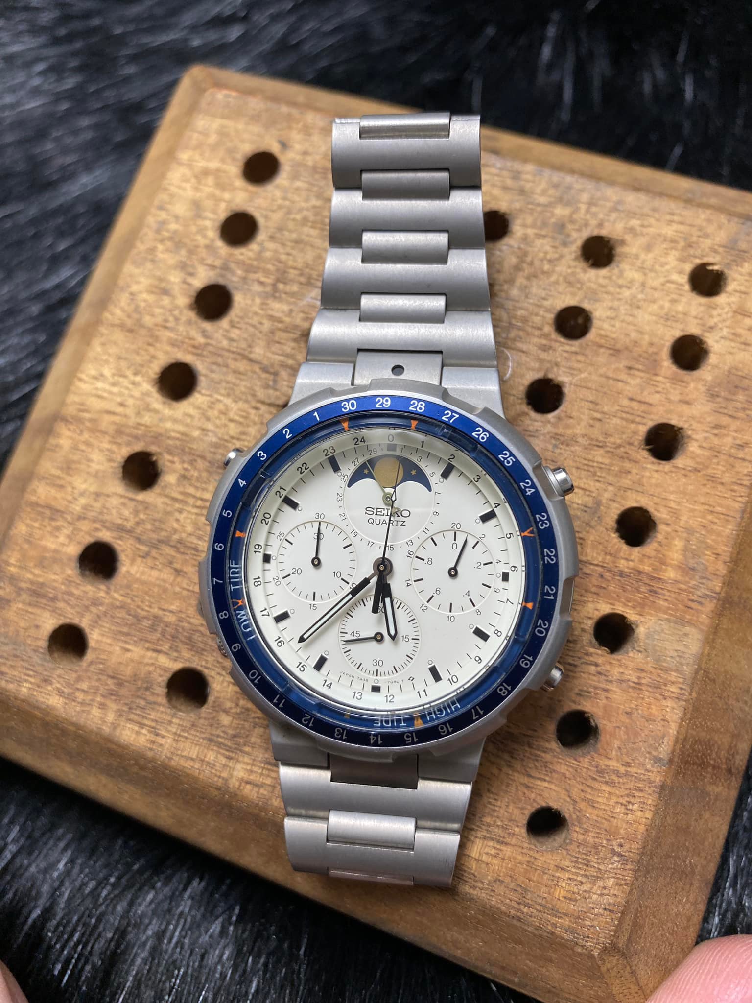 SEIKO 7A48-7050 FISHING MASTER Moonphase