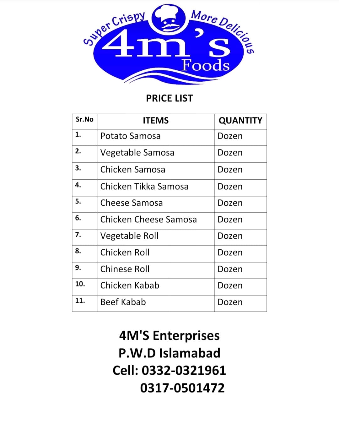 4M's Foods
