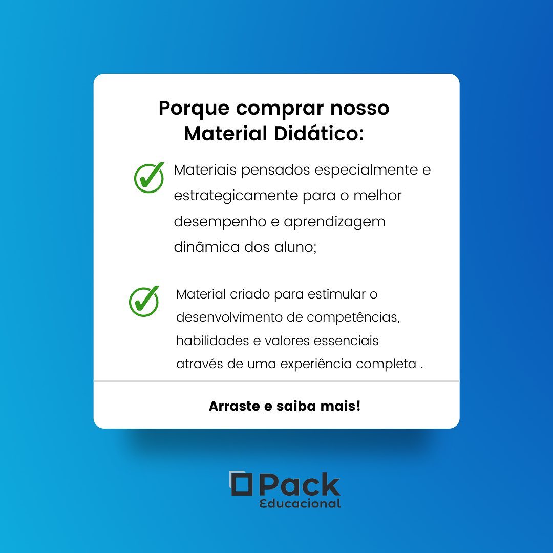 Por que comprar os materiais da Pack... - PACK Educacional | Facebook