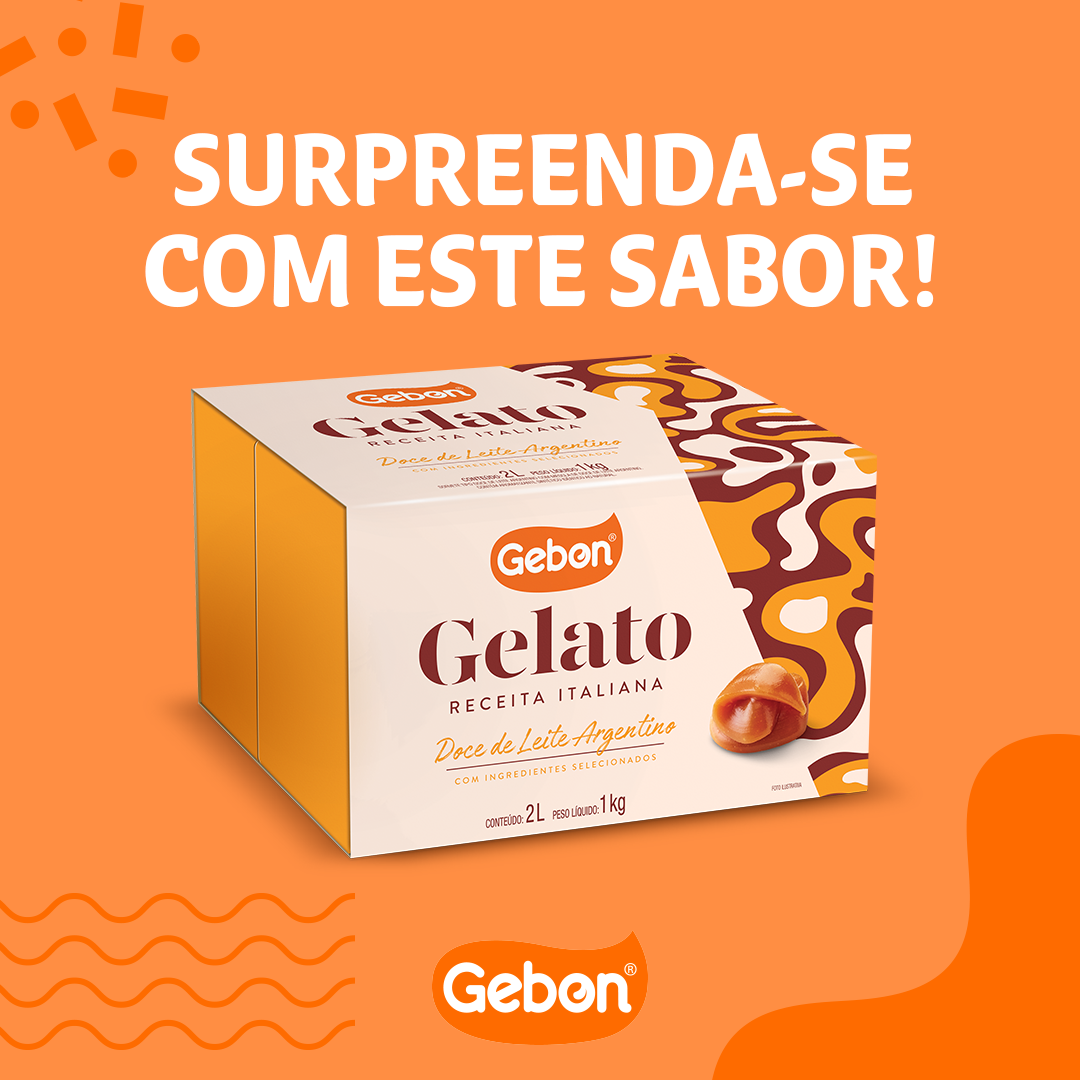 Gebon Sorvetes - Com mais de 70% de leite e cremosidade...