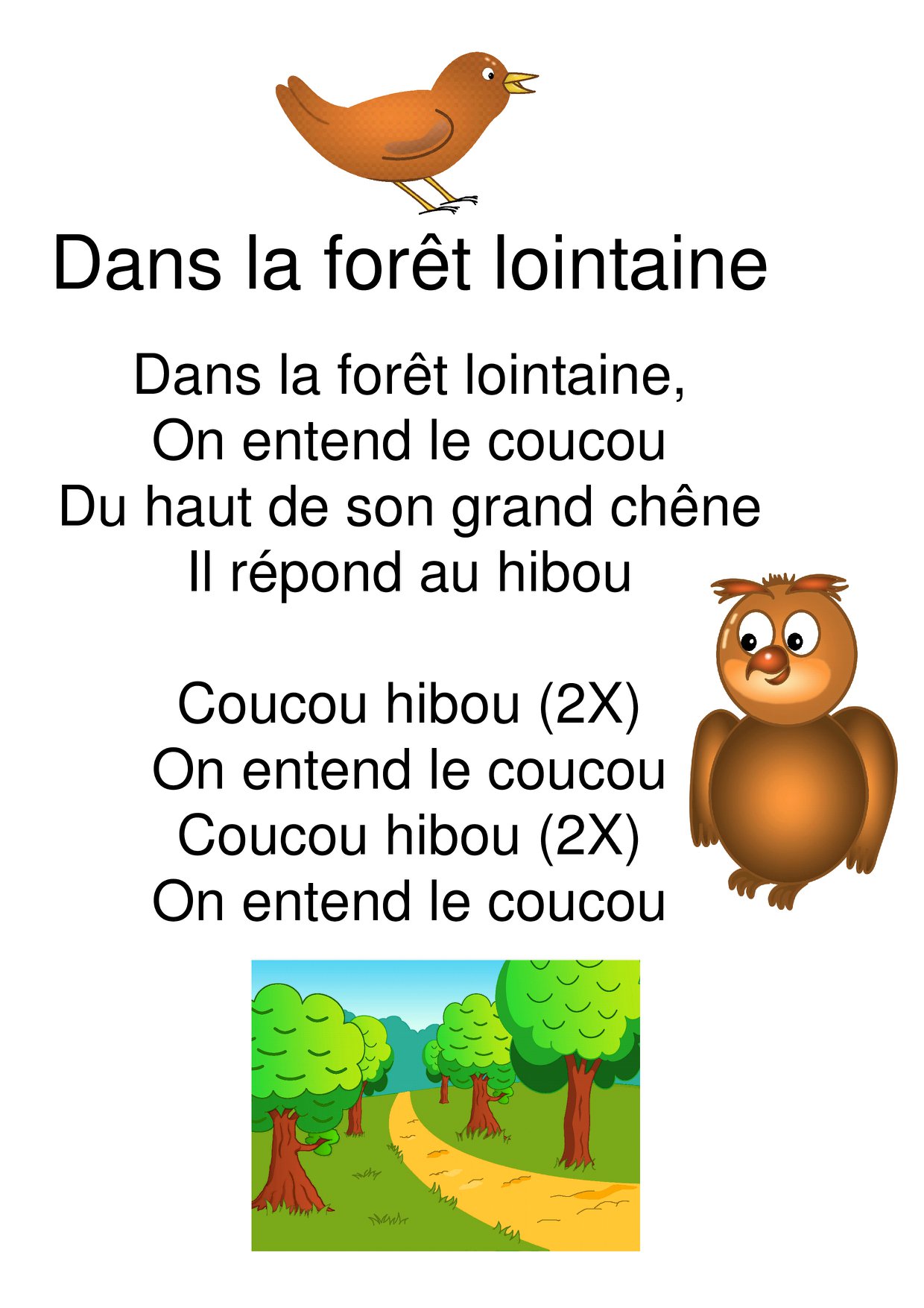 Dans La Foret Lointaine Paroles