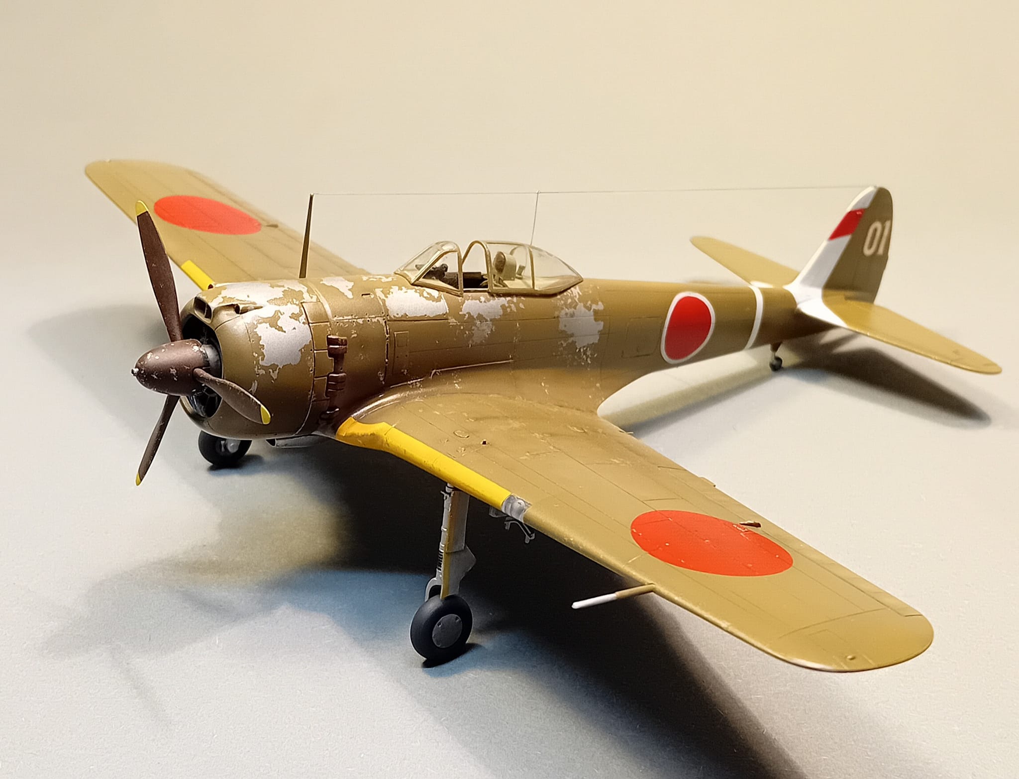 3D printed Ki-43-II Hayabusa warbird model