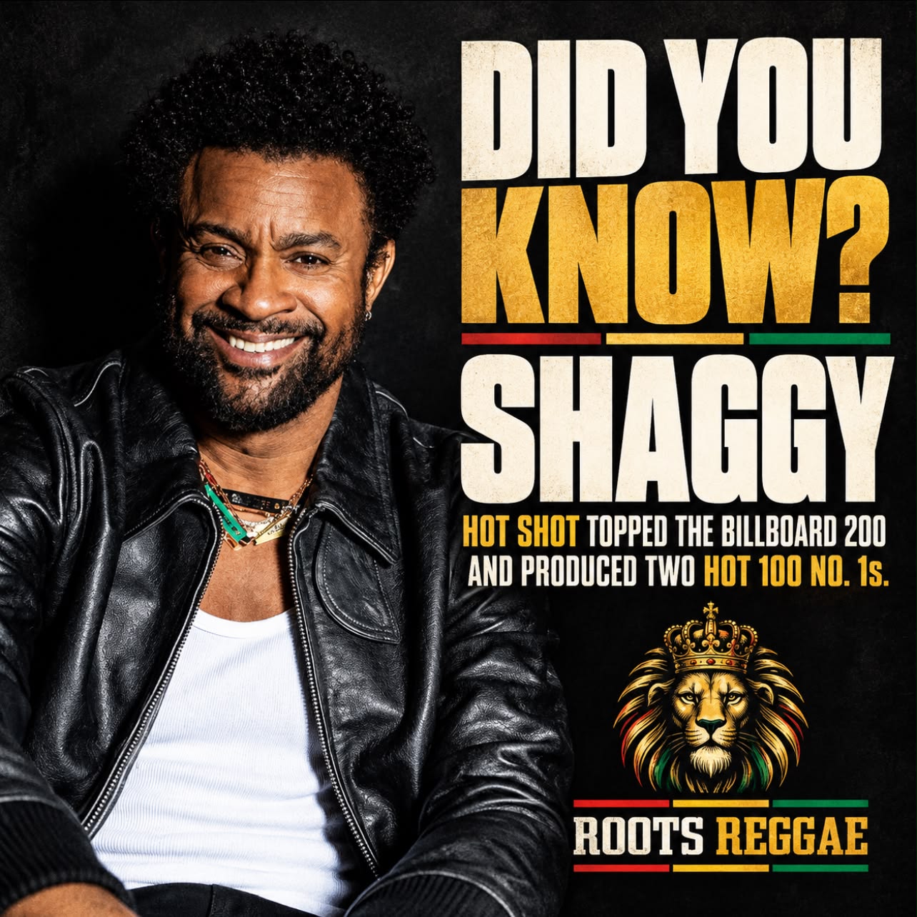 Shaggy's 2000 album Hot Shot climbed to No. 1 on the Billboard 200