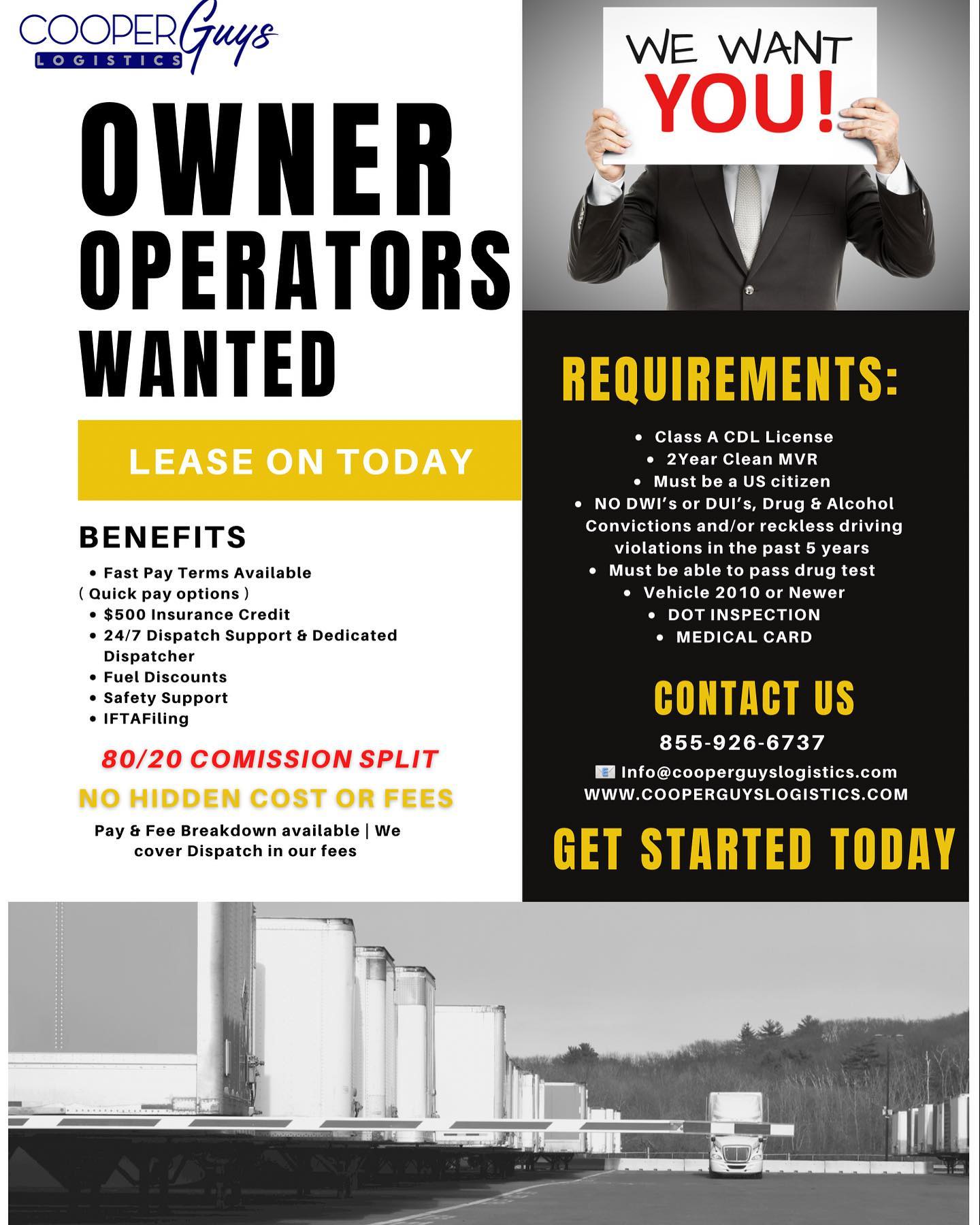 Cooper - OWNER OPERATORS are now welcomed to LEASE ON UNDER OUR ...