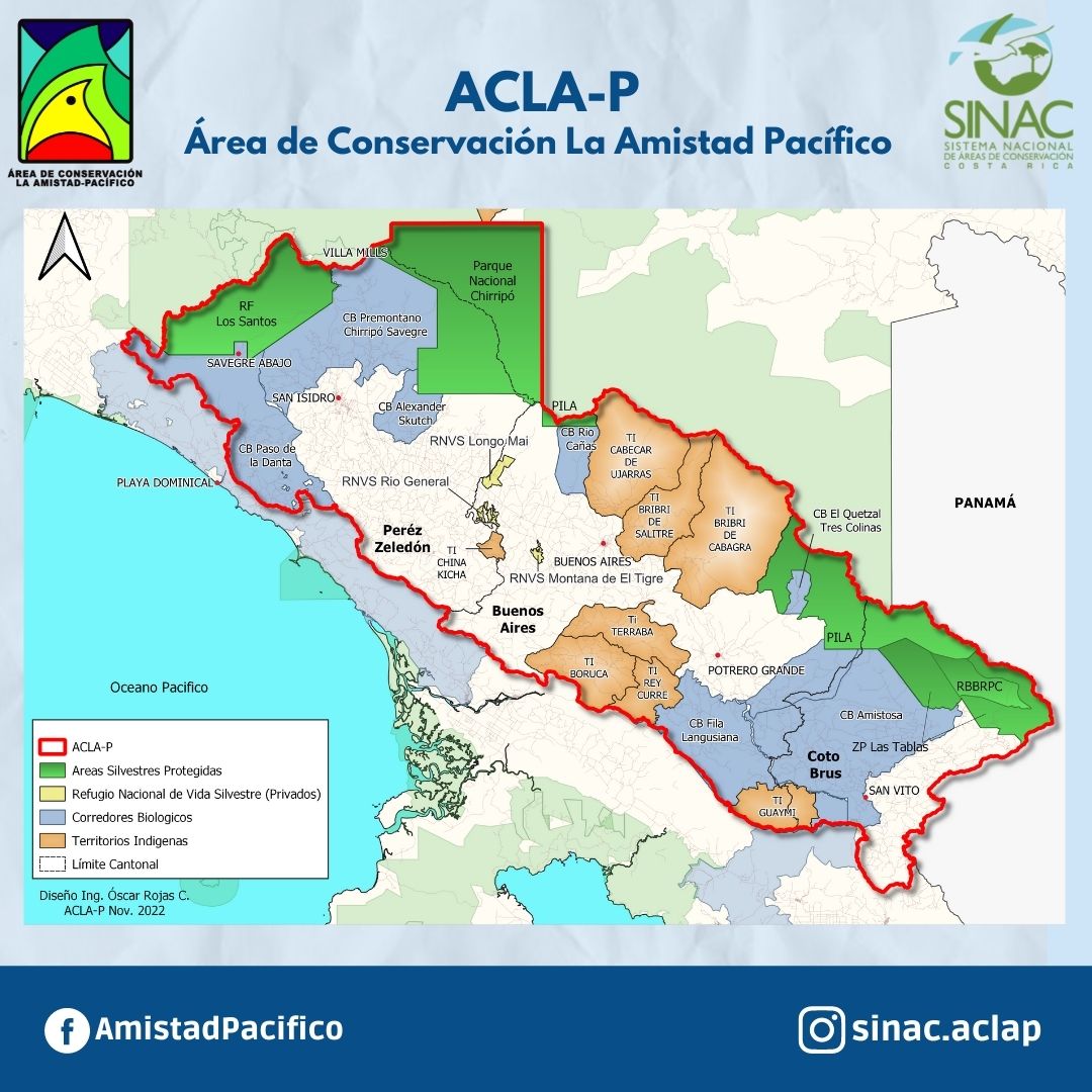 Mapa del Área... - Área de Conservación La Amistad Pacífico