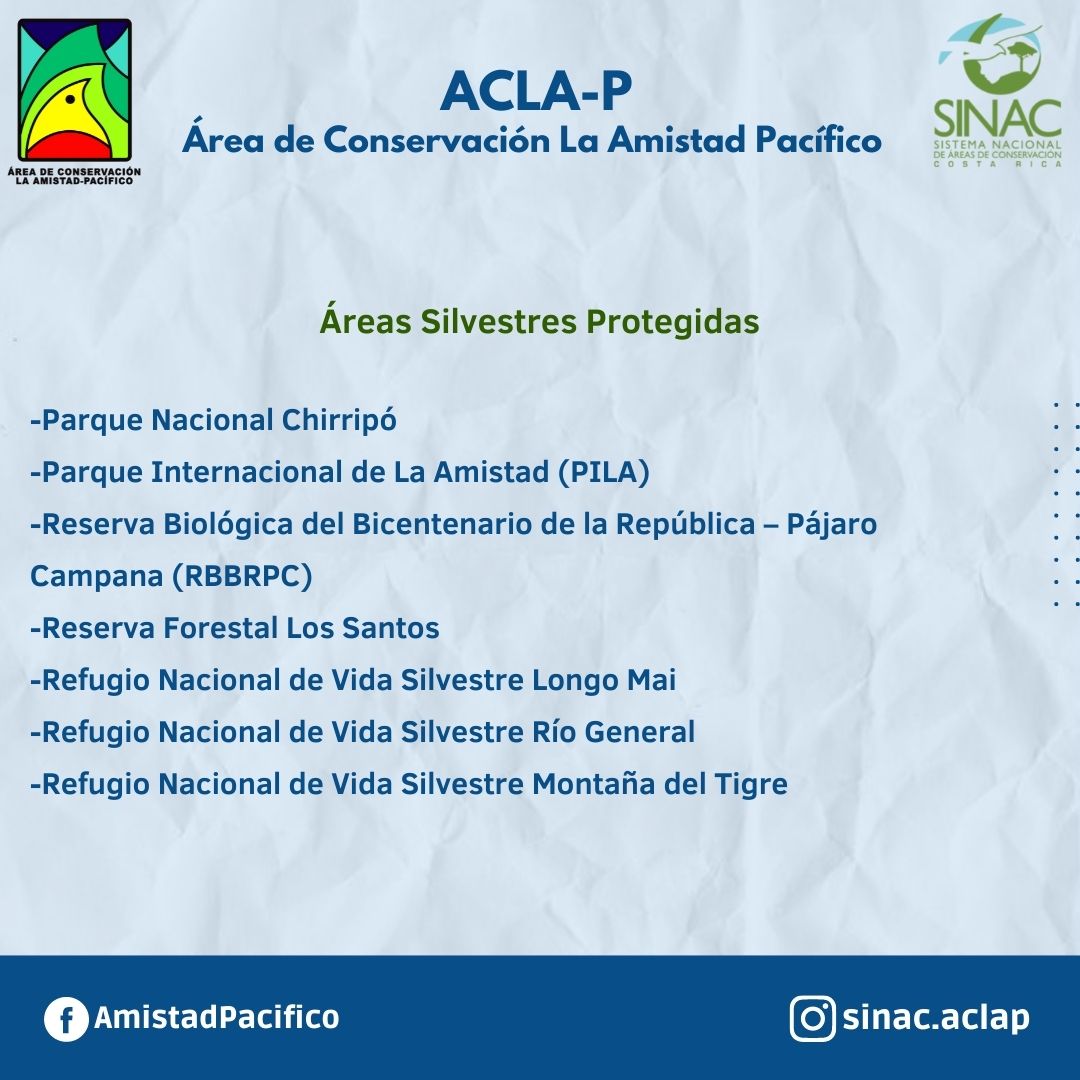 Mapa del Área... - Área de Conservación La Amistad Pacífico