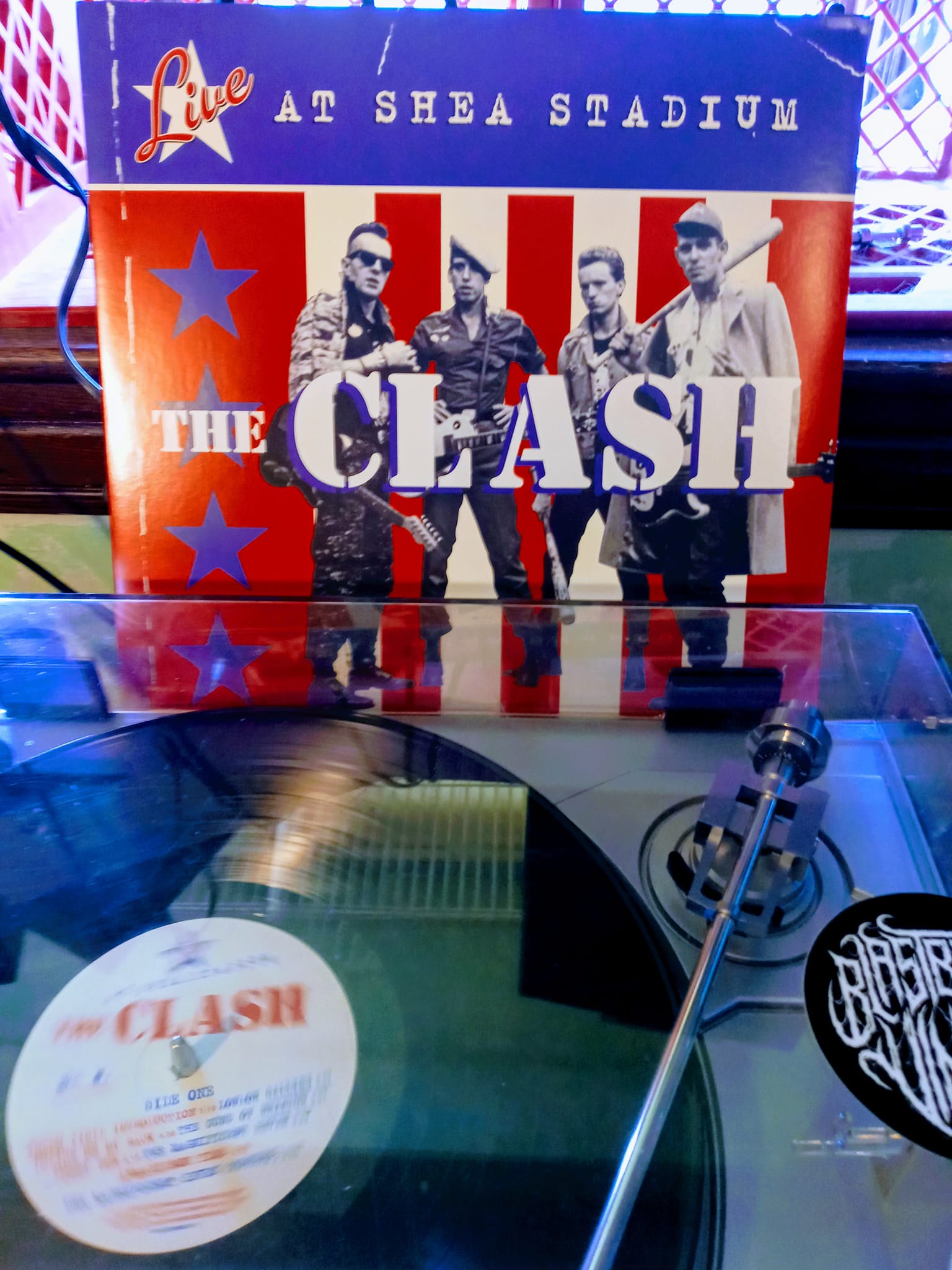 The Clash's Live at Shea Stadium vinyl record