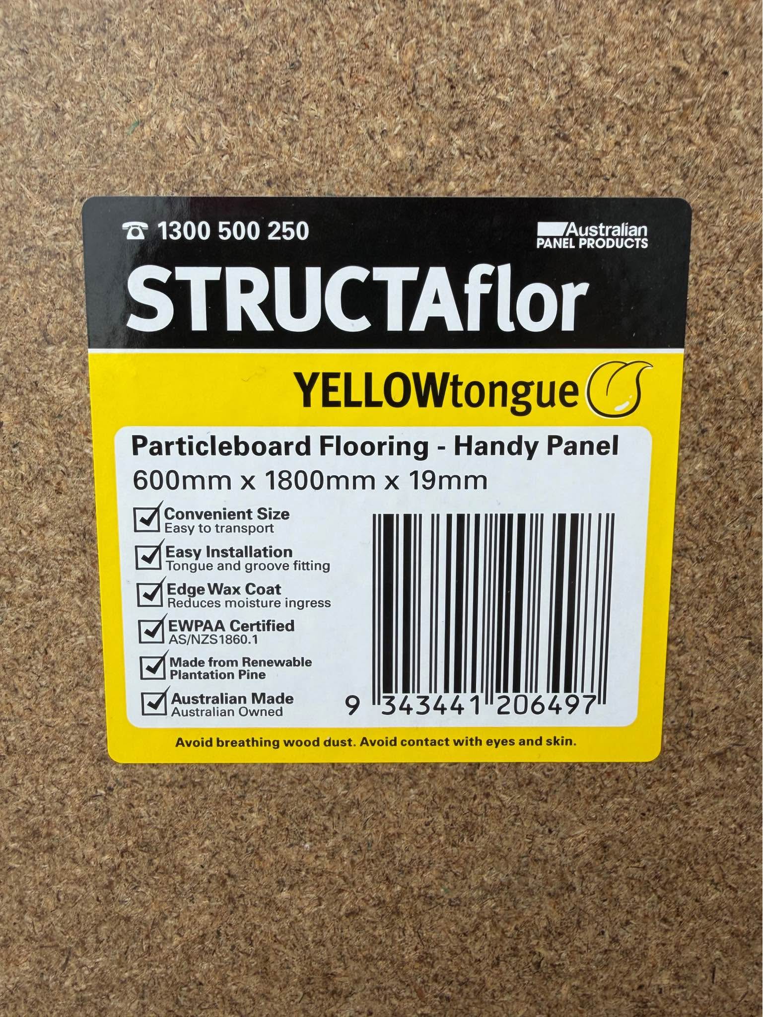 Structaflor Yellow tongue Particleboard Flooring 600mm x 1800mm x 19mm ...