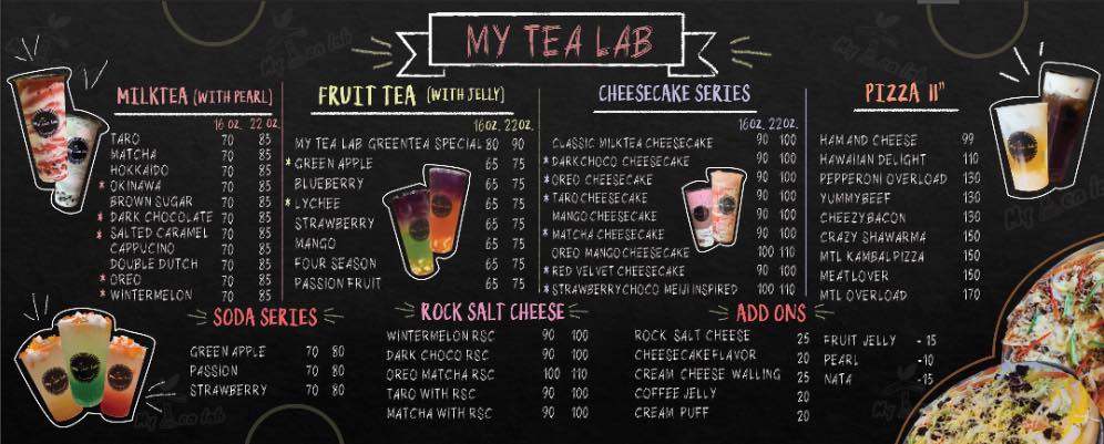 Updated menu starting tomorrow! - My Tea Lab Milktea Shop | Facebook