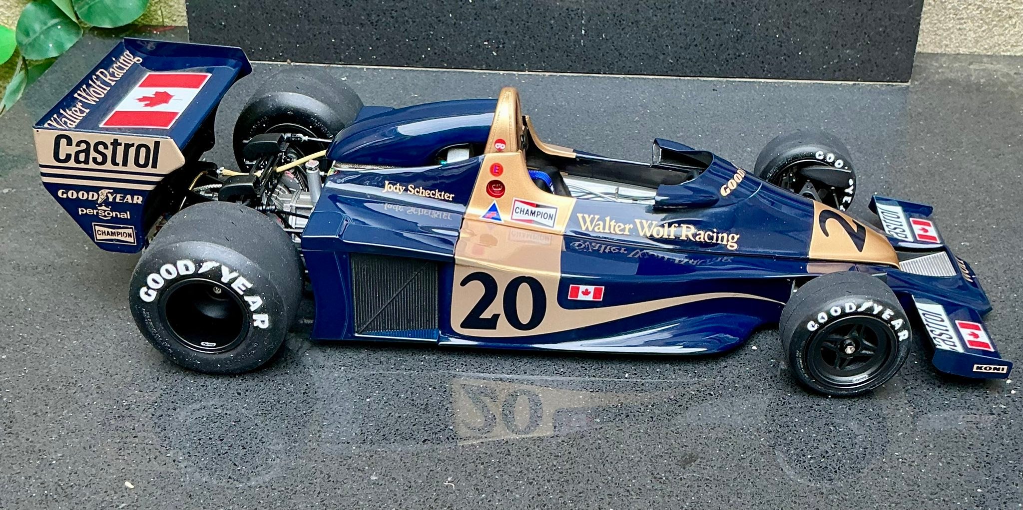 Completed Tamiya 1/12 Wolf WR1 model