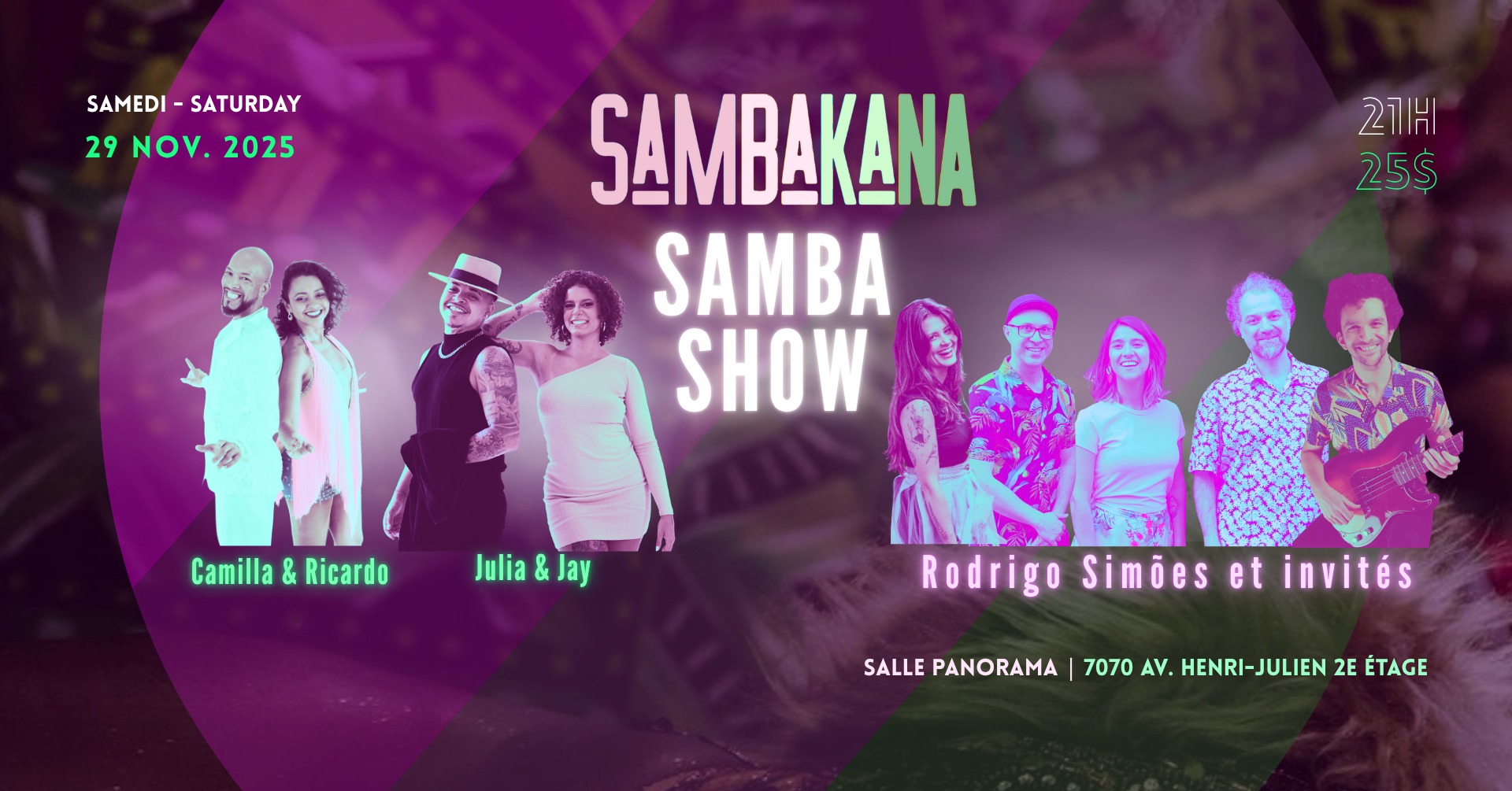 SAMBAKANA SHOW 2025 - Spectacle de samba /bossa nova/ MPB/ Jazz