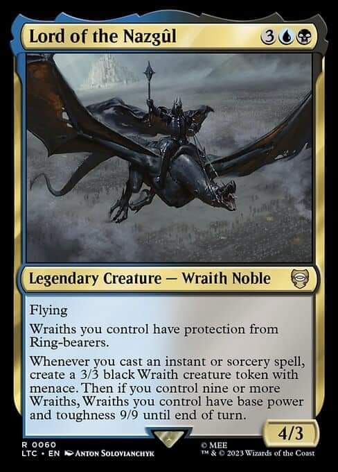 all nazgul cards mtg Lord of the COMMANDER DECK and Whenever an opponent sacrifices a nontoken permanent Nazgul (0336) - Universes Beyond: