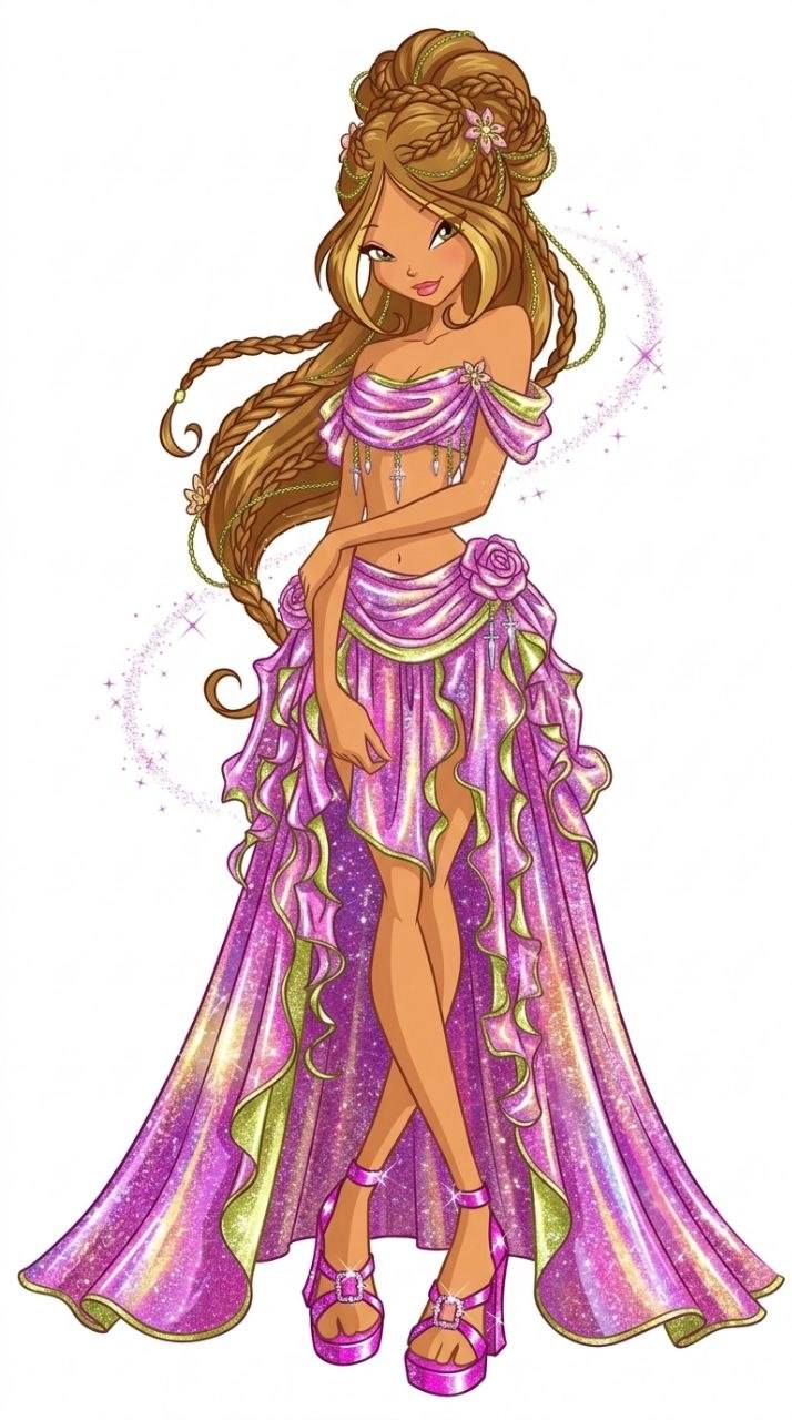 winx club dress fairies in luxurious evening outfits for the red carpet Elaquor Plus Size Women's plus size dinner dress right in the middle Size:XL / 10-12 Gown
