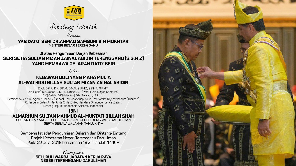 Jkr Terengganu Sekalung Tahniah Dari Timbalan Pengarah Facebook