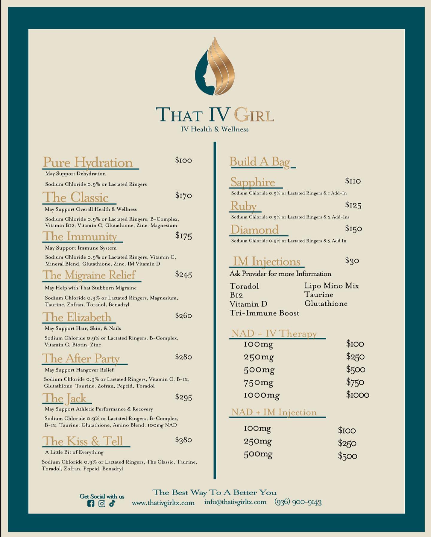 That IV Girl - Menu and Vitamin Information | Facebook
