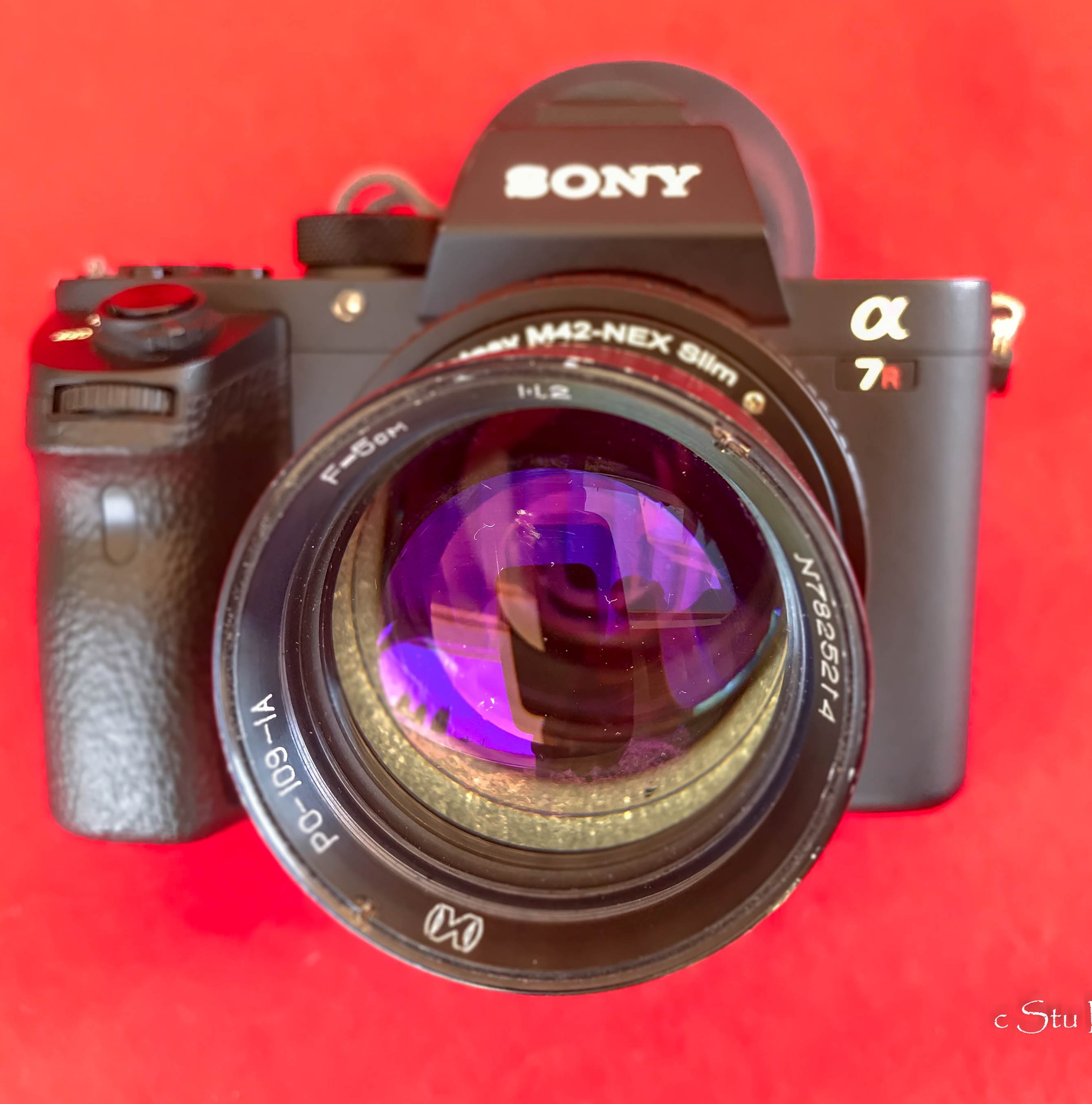 P.Angenieux 50mm F1.2 Projector lens. Modified for Sony E mount.