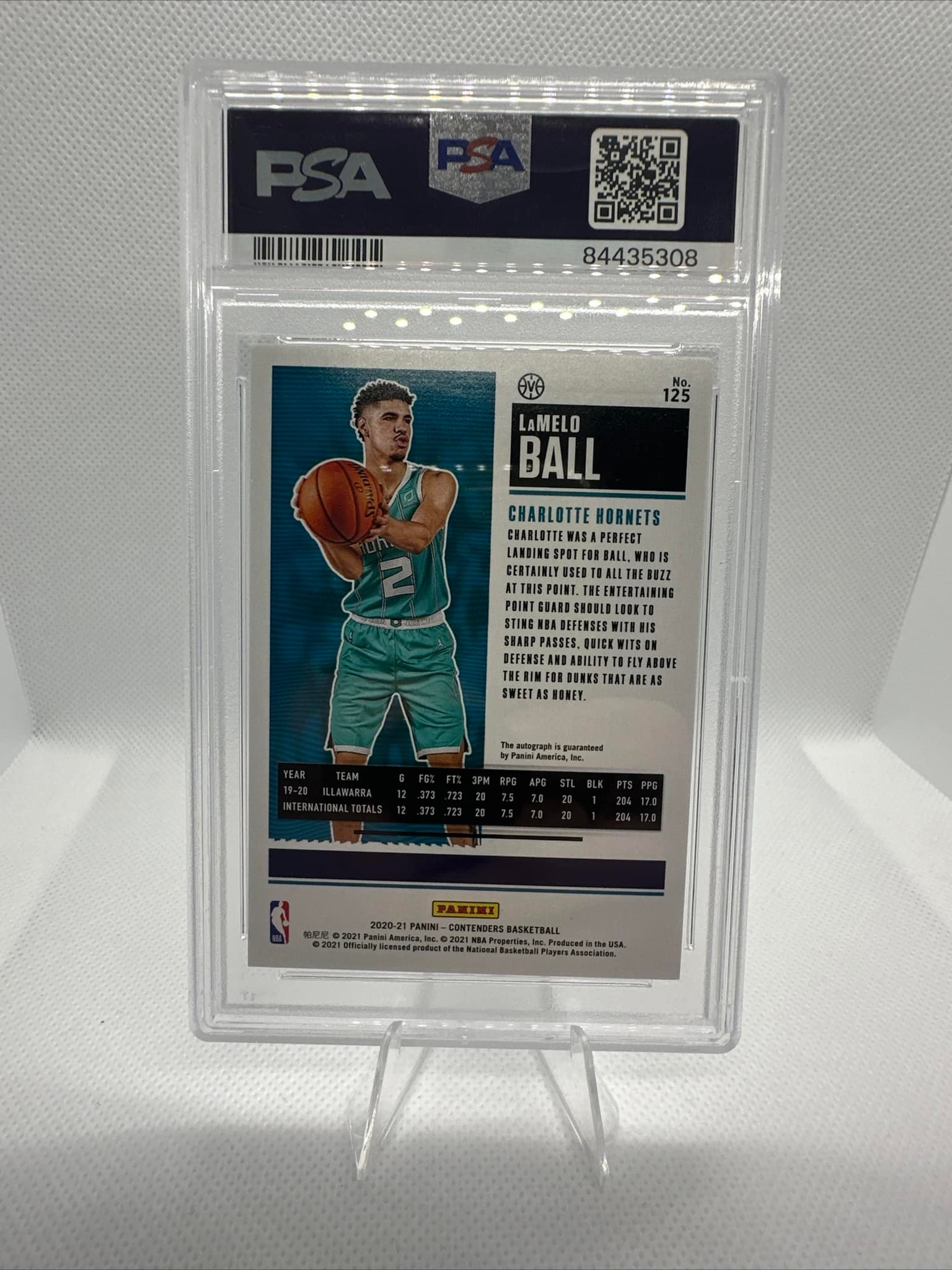 Lamelo Ball rookie variation Cracked Ice auto PSA 9 for sale