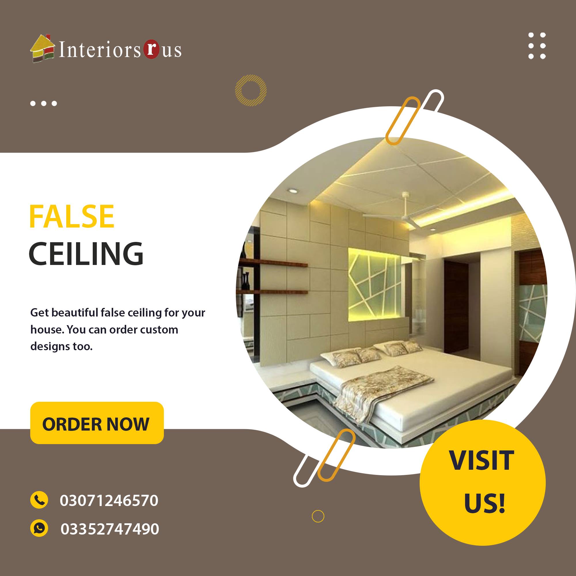 Interiors R Us - Get some modern styled false ceilings for...