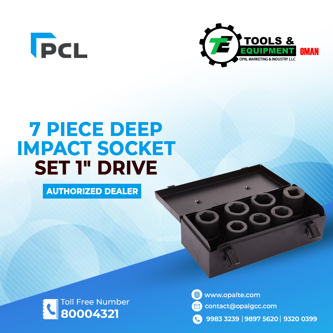 7 PIECE DEEP IMPACT SOCKET... - Opal Tools & Equipment - Oman