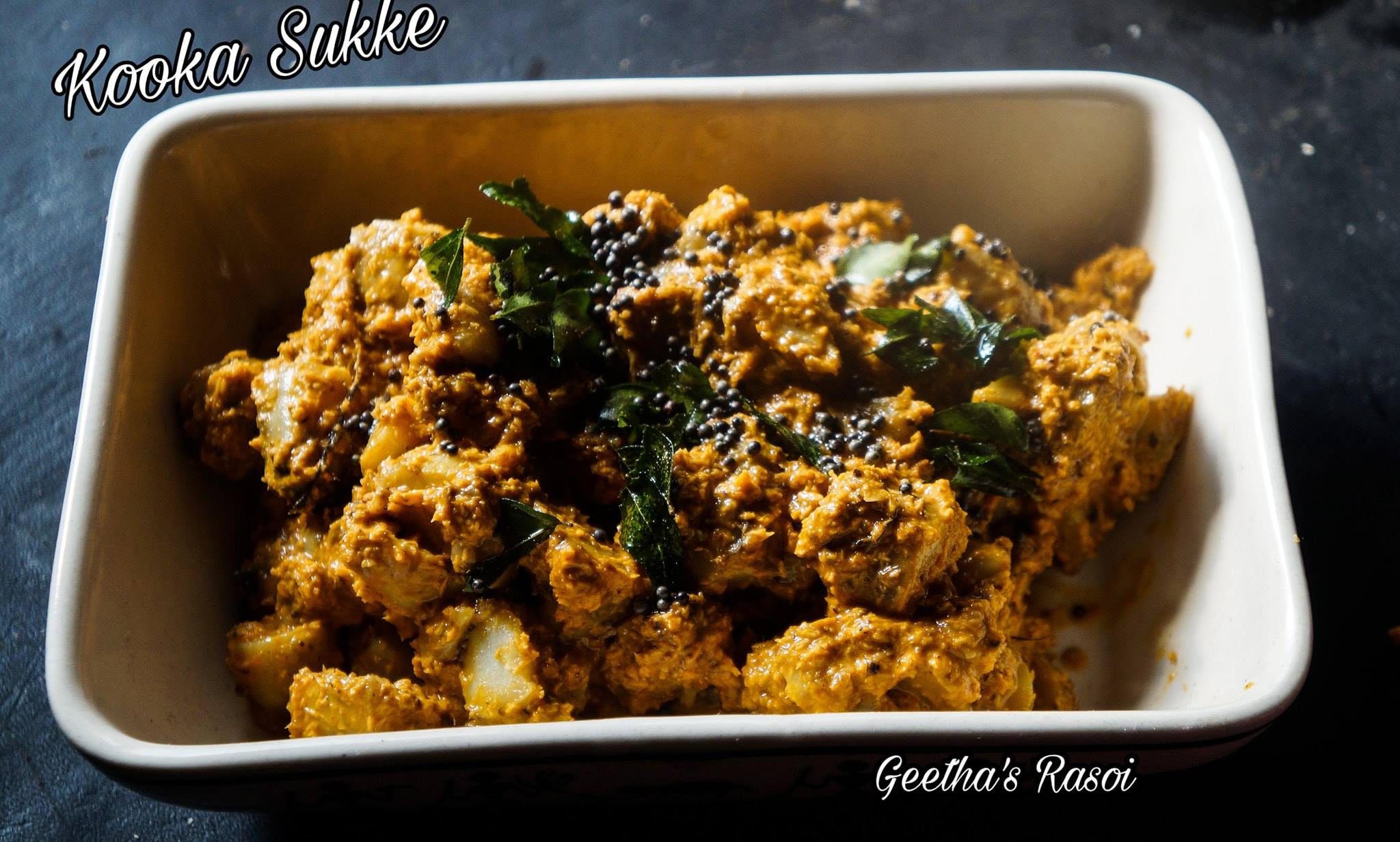 Geetha's Rasoi - Kooka sukke/ Chinese potato sukke Traditional konkani ...
