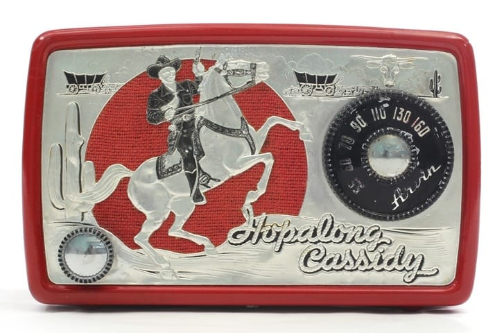 Vintage Hopalong Cassidy desk radio from 1950
