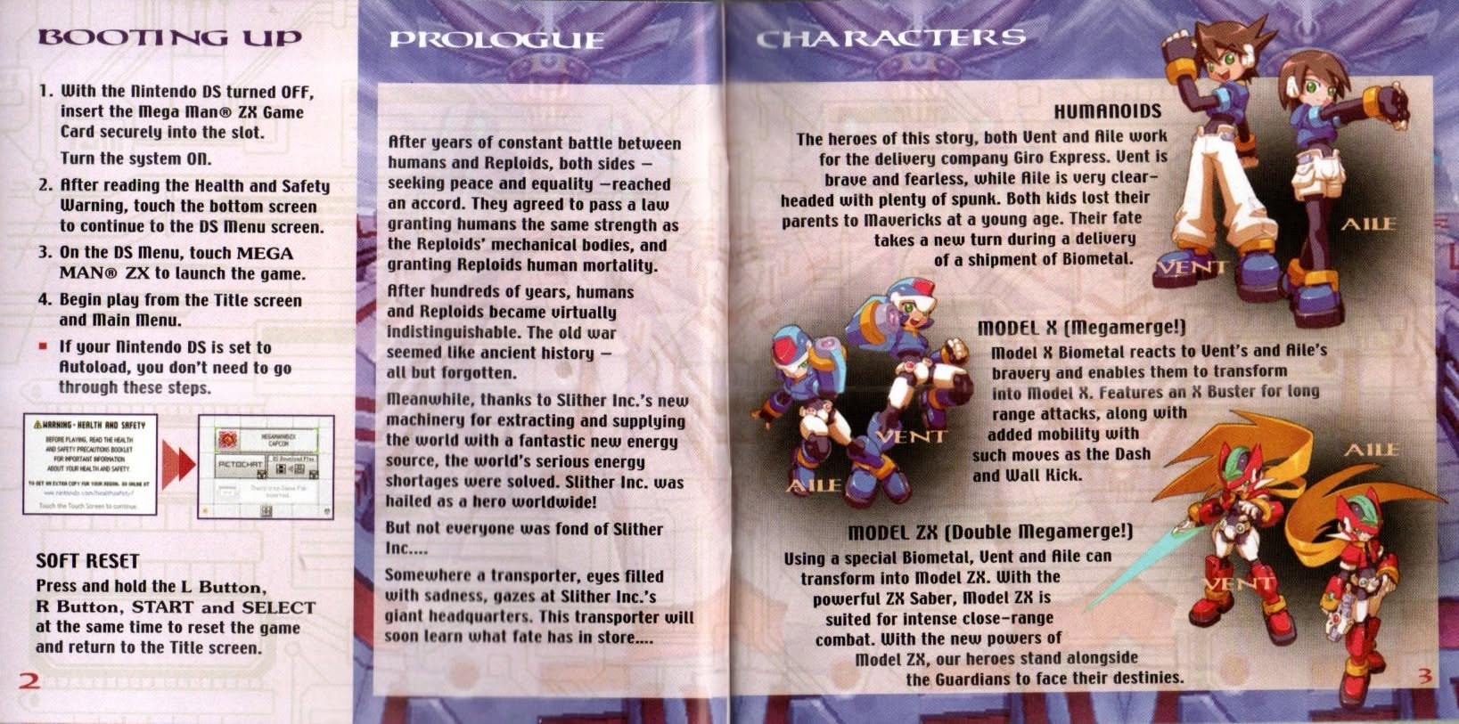 たま パンフレット Megaman ZX Nintendo DS - Instruction Booklet **