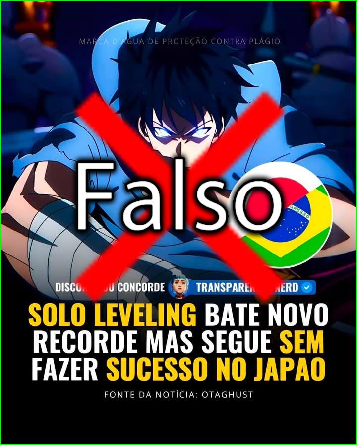 Bar da Aqua | Você acha que 'Solo Leveling' não faz sucesso no Japão ...