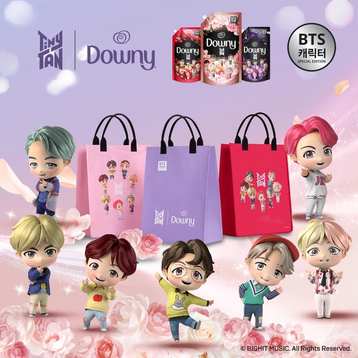 Downy推出BTS联名款柔软剂📣📣 送限量版TinyTAN Tote Bag 😍😍 BTS的