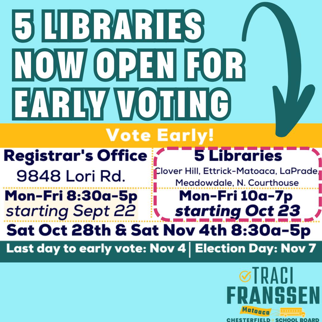 Traci - EARLY VOTING LOCATIONS HAVE EXPANDED! 5 more locations for ...