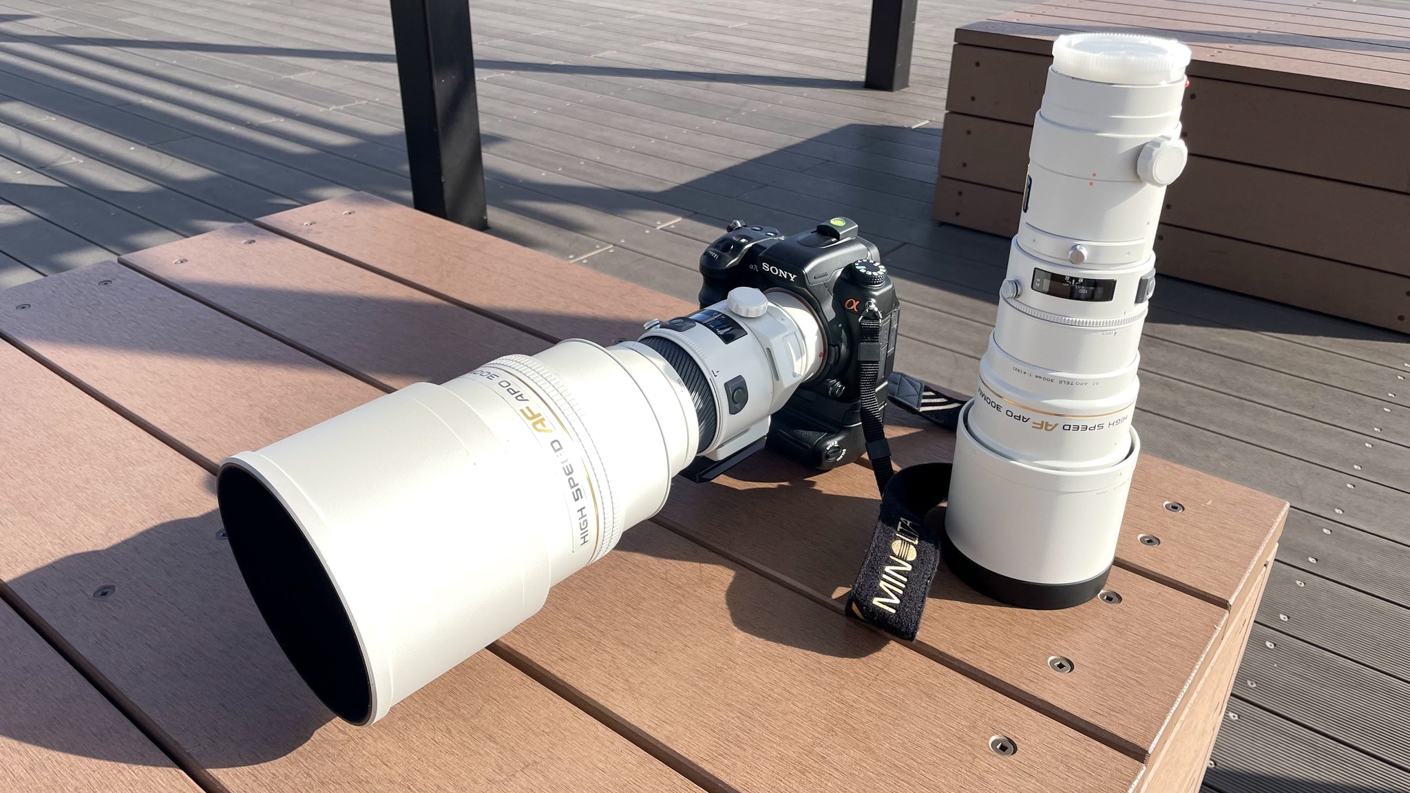Minolta 300mm f2.8 lens with external hood