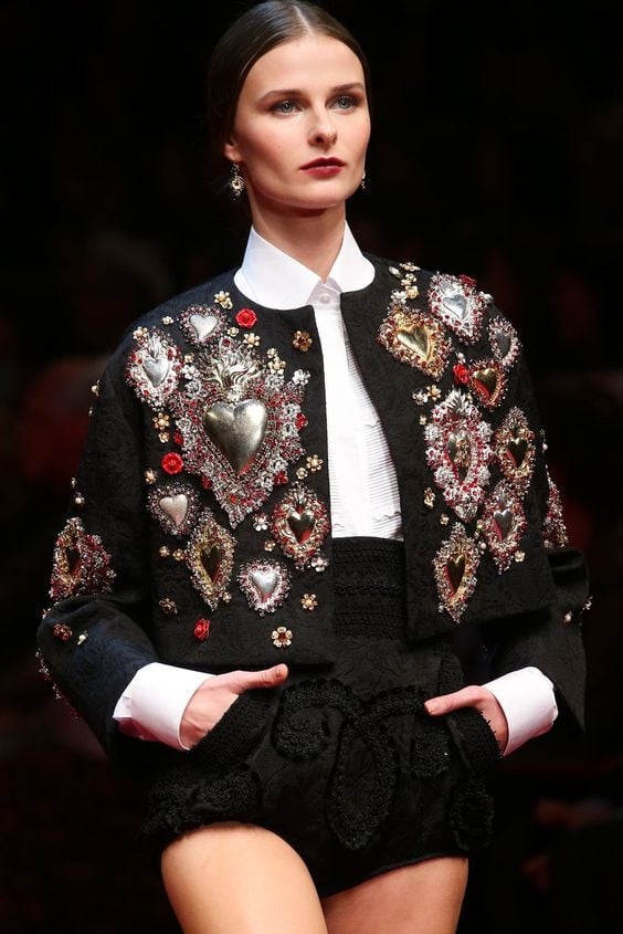Wallis Day wears Dolce&Gabbana for Naomi Campbell's Fashion For