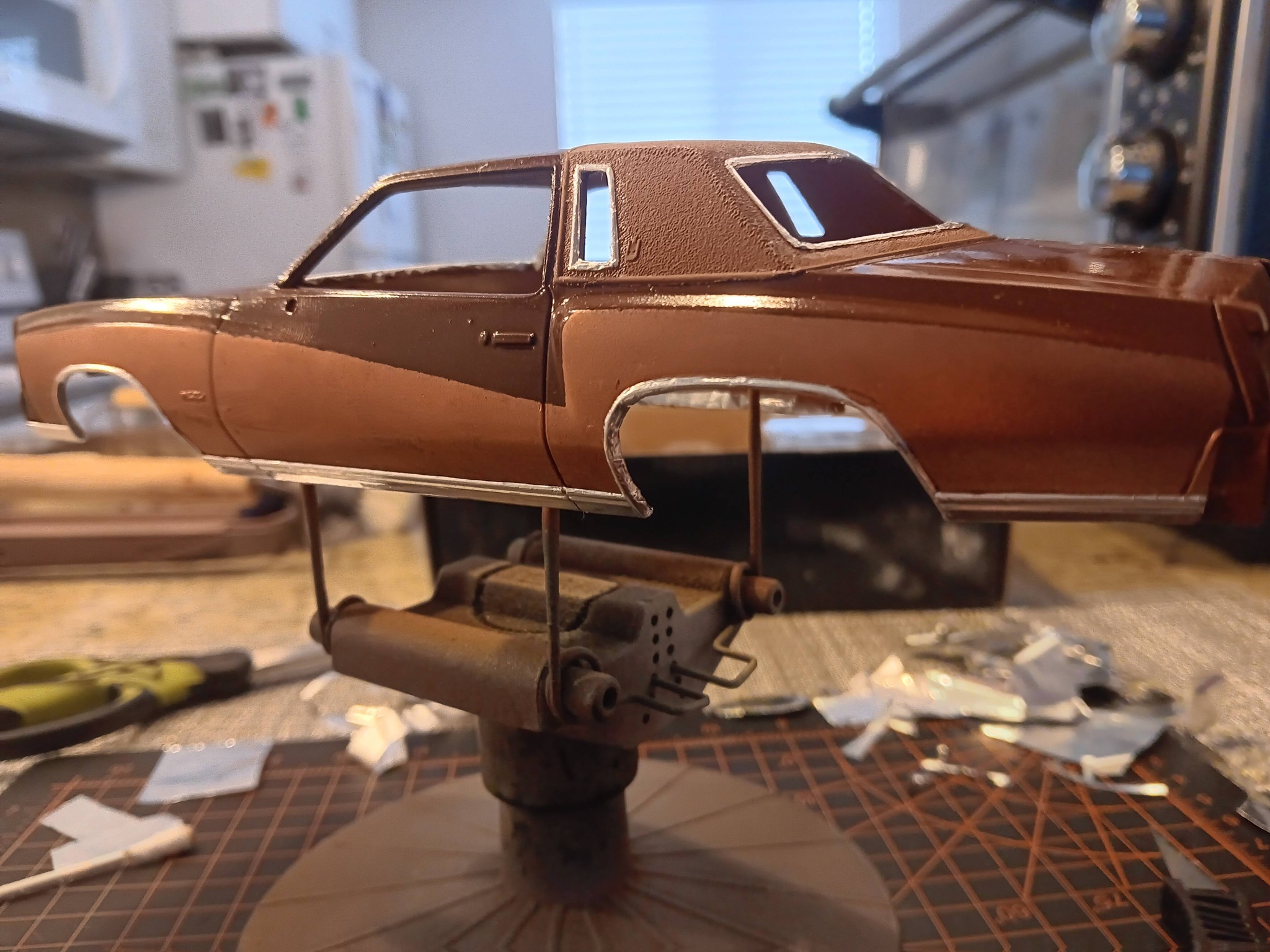 Building Trumpeter 1978 Chevrolet Monte Carlo model car