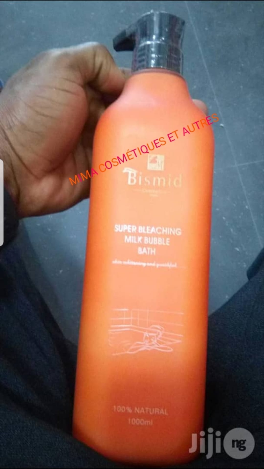 Gel Douche Blanchissant BISMID - 1000 Ml, 100% Naturel, à Base De Plantes Et Vitamine E
