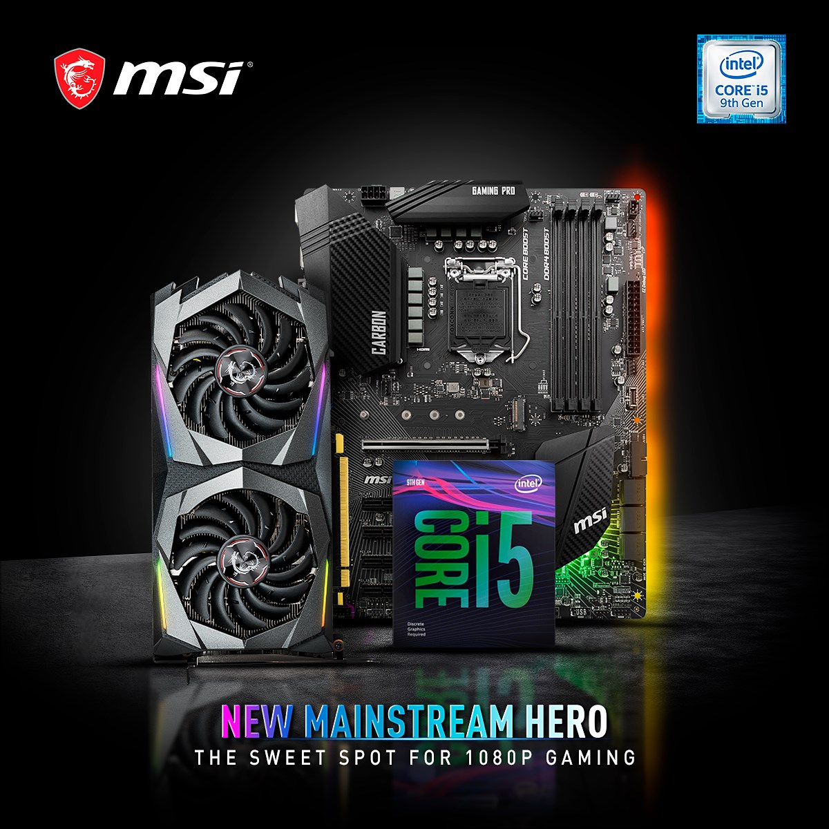 The Intel® Core™ i5-9400F Processor, paired with the MSI B360