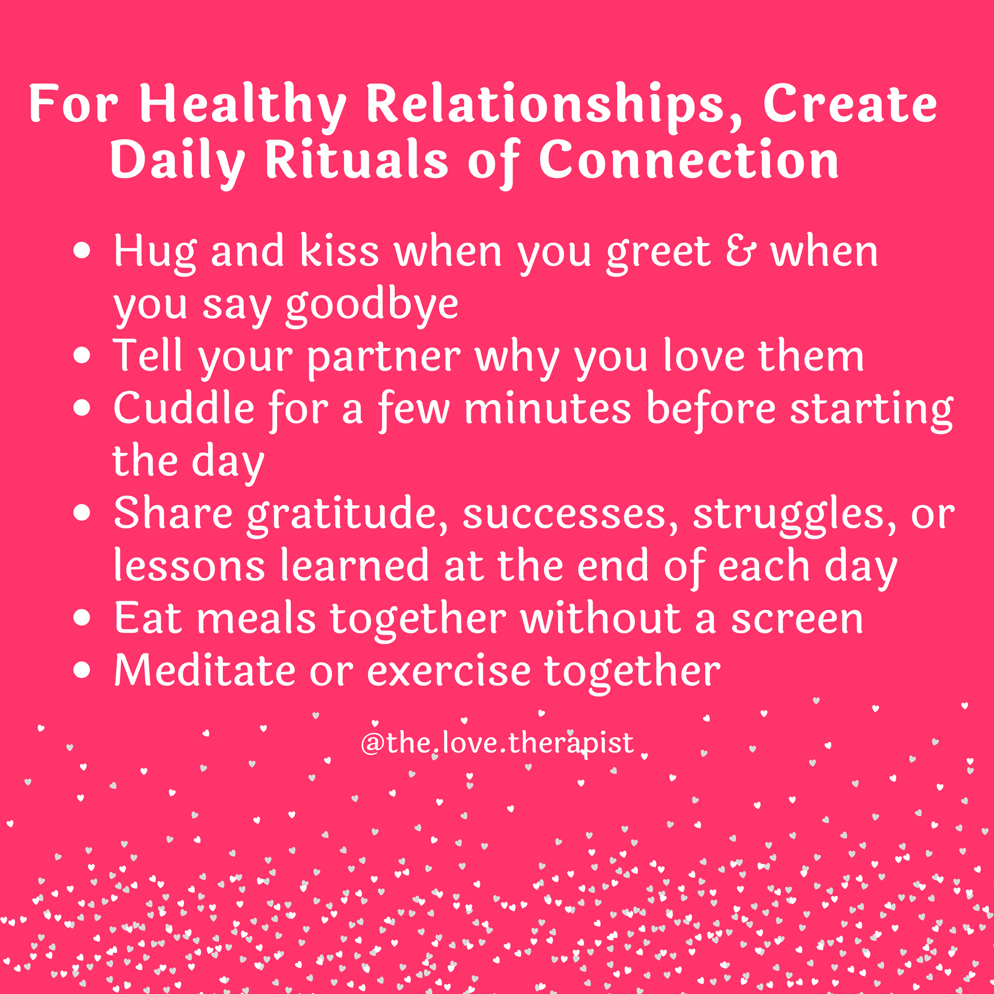 The Love - Rituals of connection are a way to create shared meaning and ...