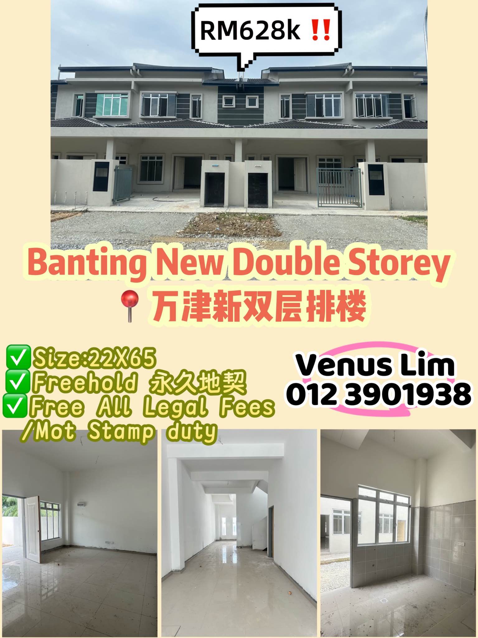 永久 🔥🔥Banting NEW PROJECT ✓Size:22X65 RM628k ✓Size:22X81 RM698k
