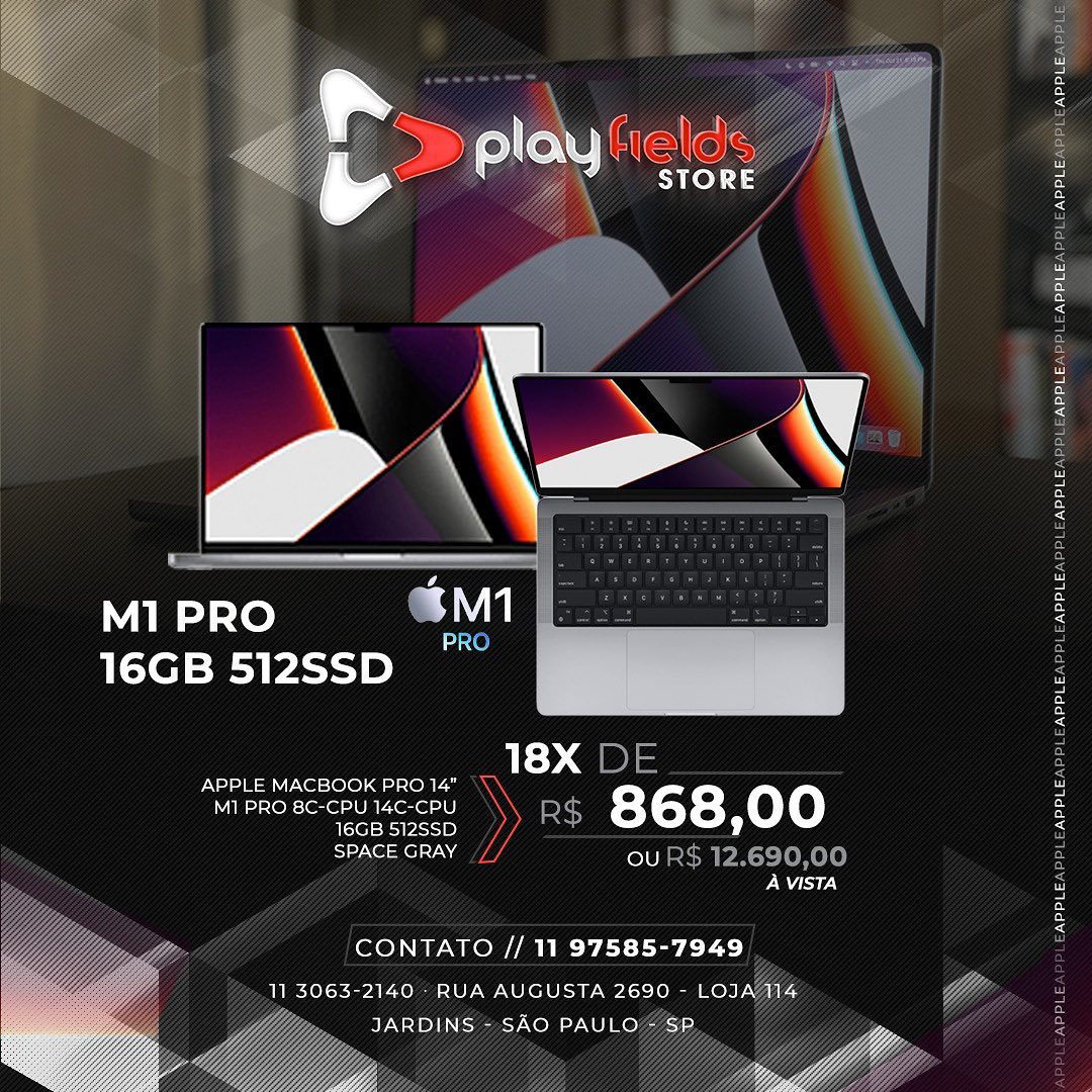 Playfields - Apple MacBook Pro 14” M1 Pro 8C-CPU 14C-GPU 16GB 512SSD ...