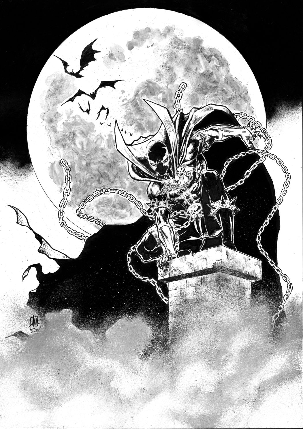 Madness - An illustration of Spawn pencil and ink on A3 paper (I love ...