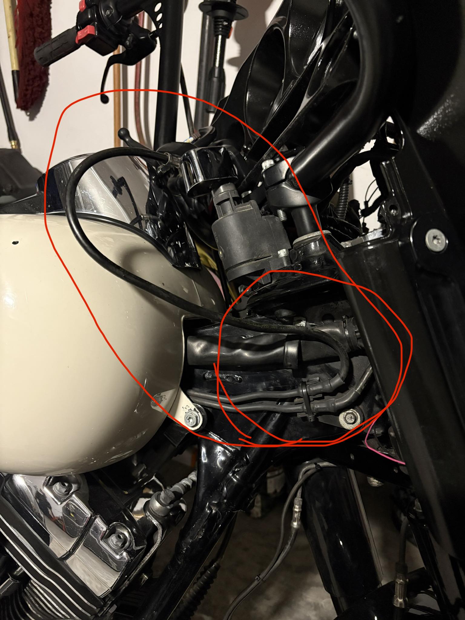 TCMT 16" Brake Cable Line Hose – Fits Harley Road King Electra Street Glide With ABS