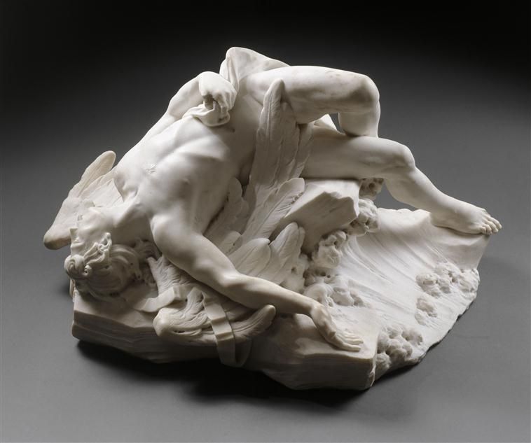 The Dead Icarus, 1743, Marble by Paul-Ambrose Slodtz - at the