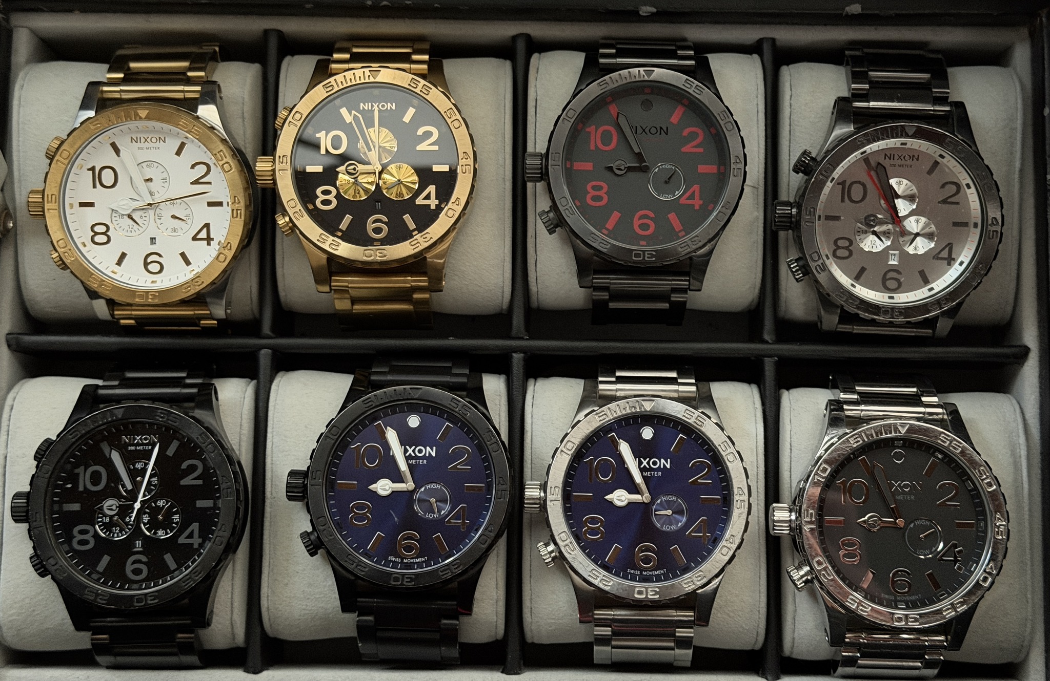 Nixon 51-30 watches for sale, stainless steel, $200 each