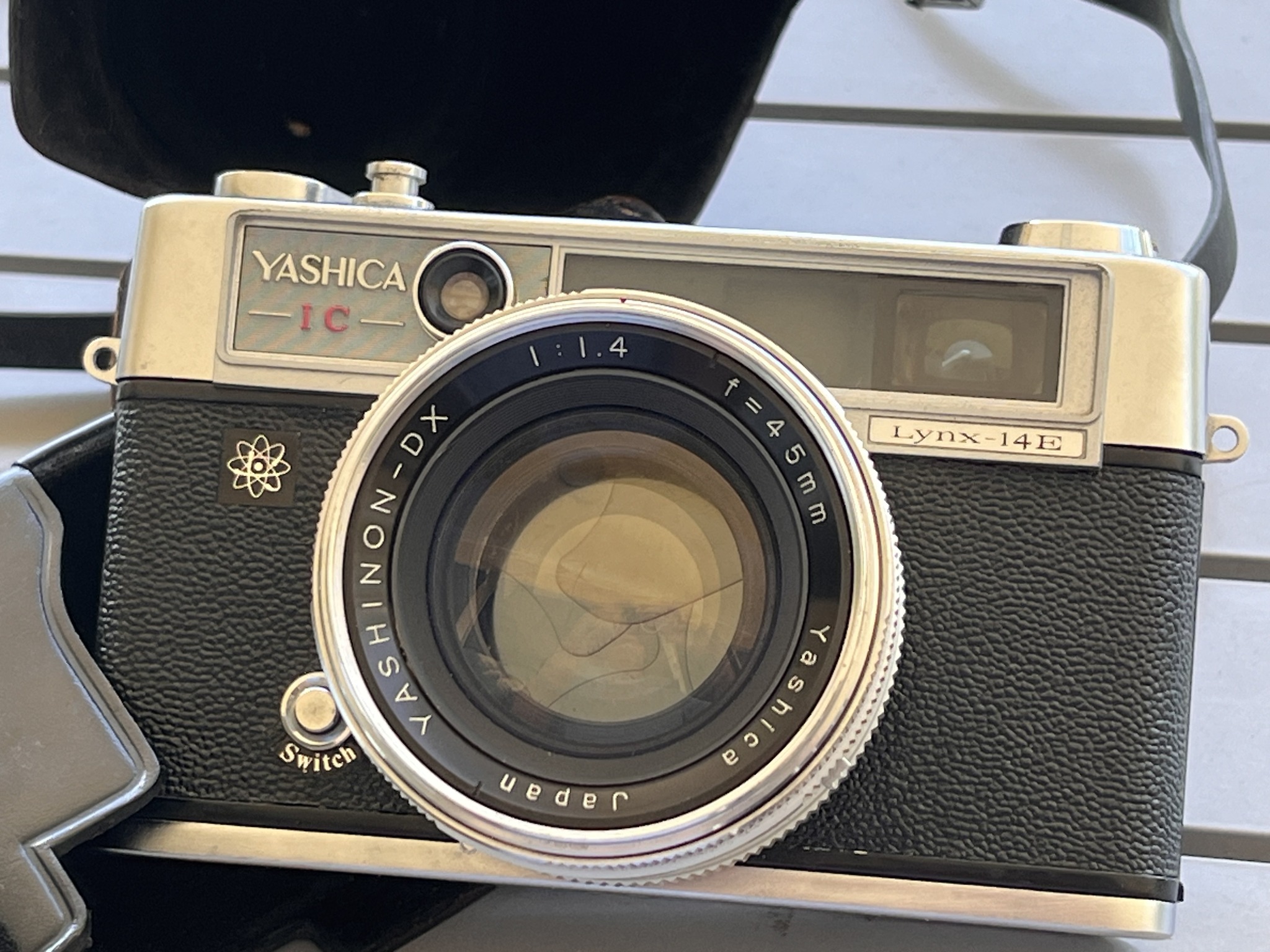 Yashica Lynx 14e with Yashinon-DX 45mm f1.4 lens