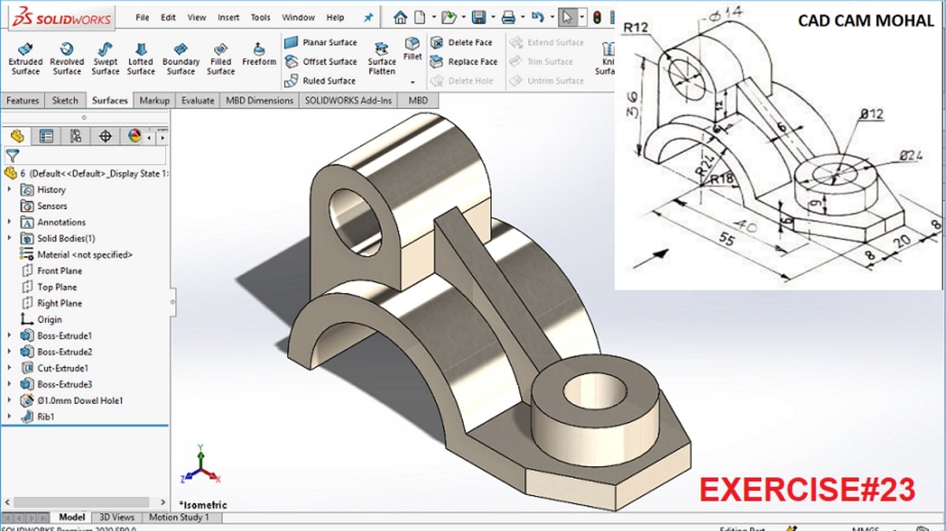 Cad cam Mohal - solidworks tutorial | solidworks 2020... | Facebook