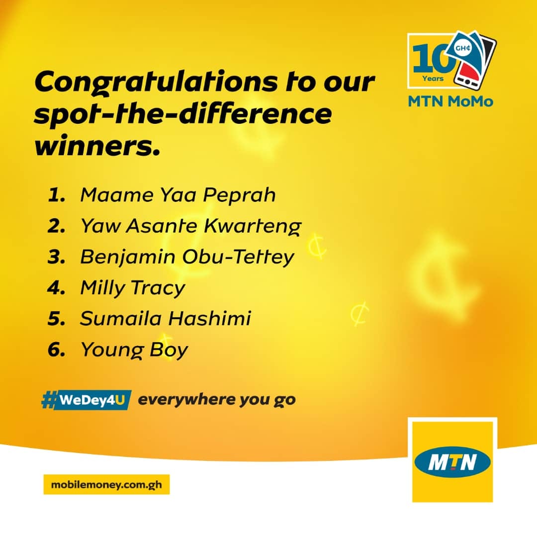 MTN Ghana - Congratulations to all winners. Stay glued to...